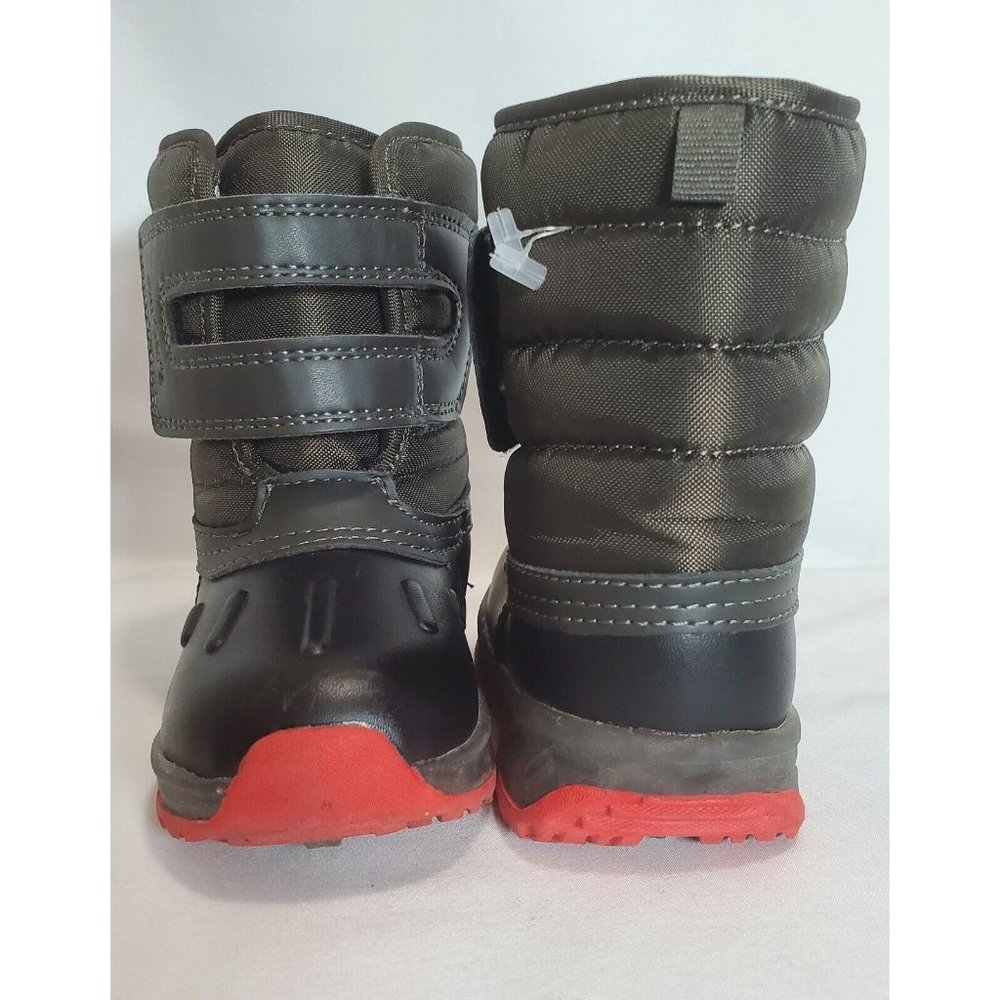 Carter's Girls Or Boy Winter Snow Boots Black And Red Lining Toddler Size 7M